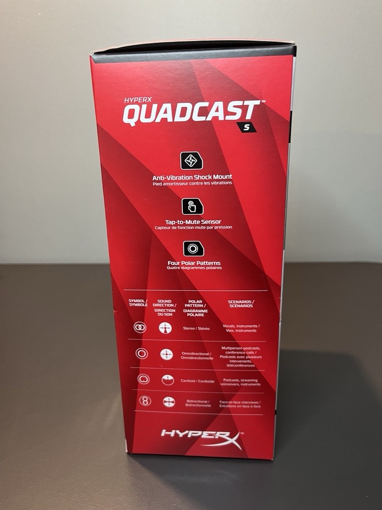 HyperX Quadcast S RGB USB Black For PC, Mac, PS5