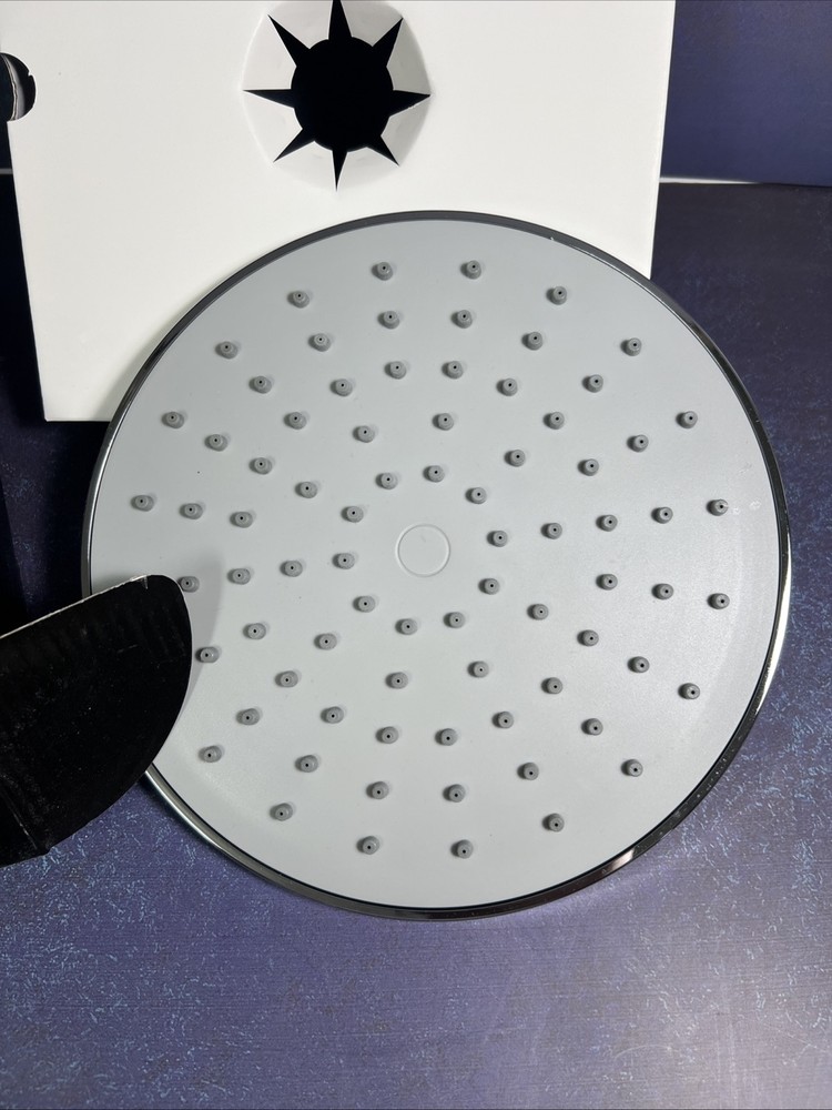 Warm spray fixed showerhead chrome 9 inches round
