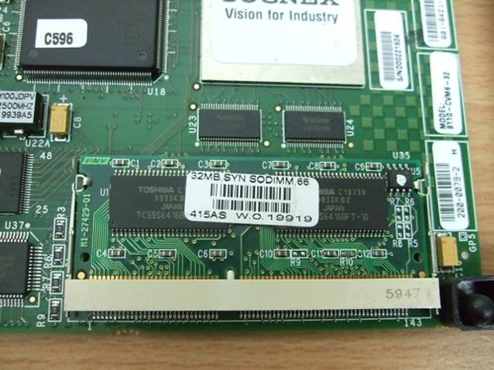 COGNEX 8110-CVM6-32 VISION PROCESSOR CARD FRAME GRABBER