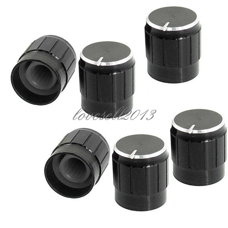 5pcs Volume Control Rotary Knobs For 6mm Dia Potentiometer Durable