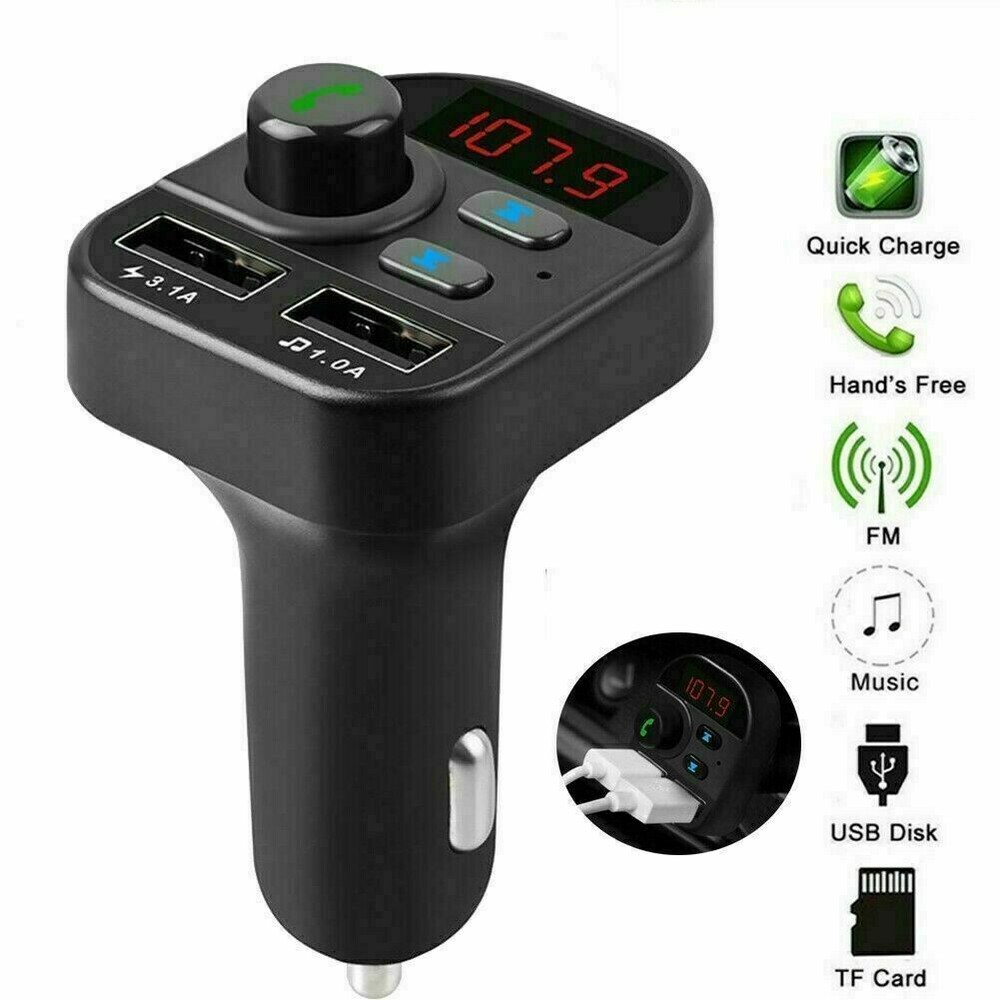 Bluetooth Car Wireless Adapter FM Transmitter MP3 Radio Car Kit 2 USB Charger