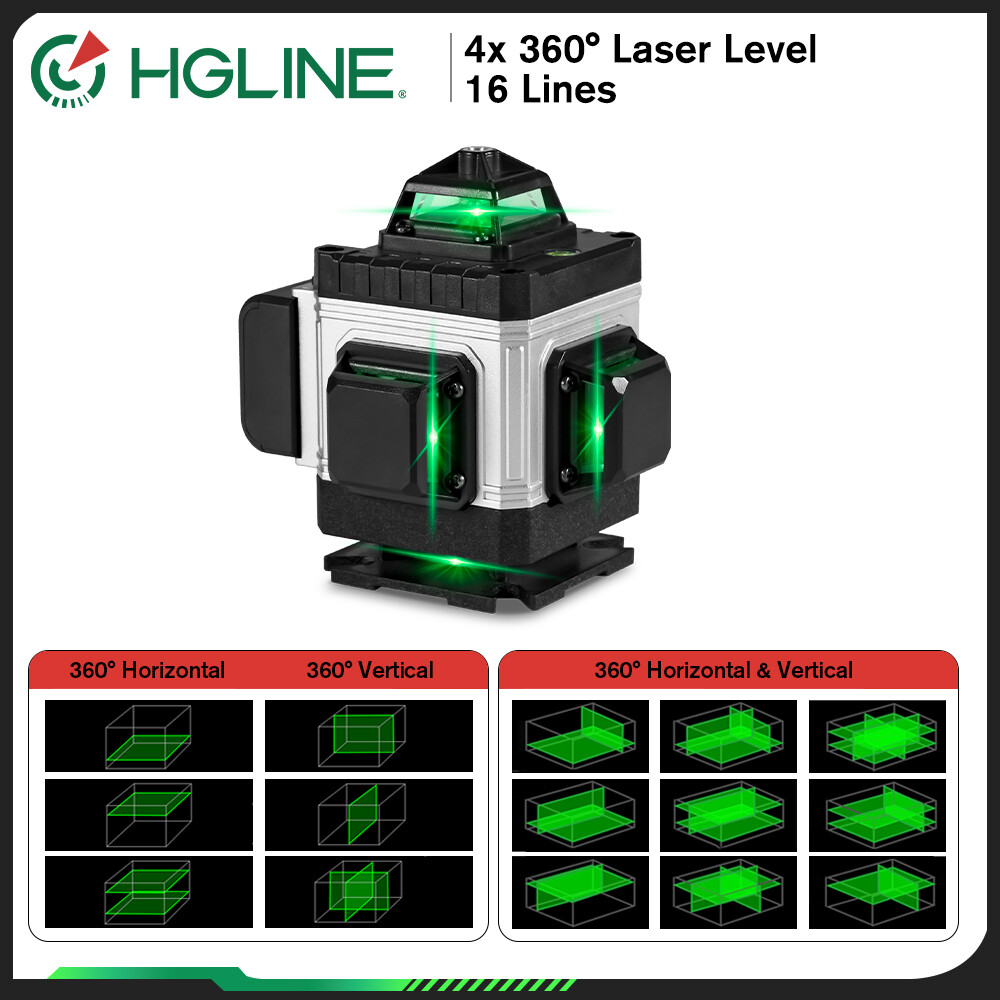 16 Lines Laser Level 360 Self Leveling with Tripod For Construction Projects US