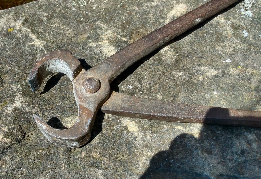 Antique Hand Forged Blacksmith Nippers 1900s