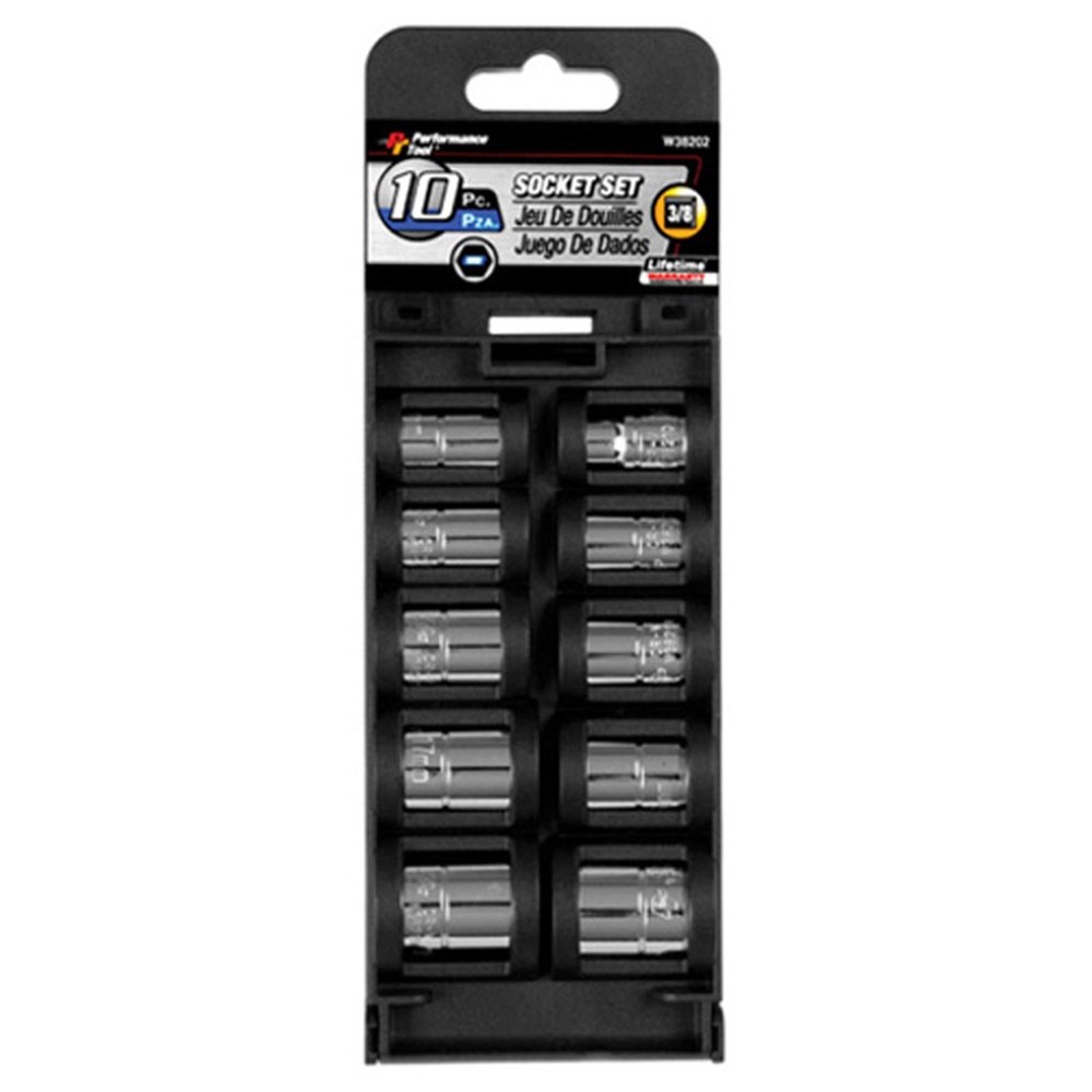 Performance Tool 3/8" DR Met Socket Set - 10-Piece W38202