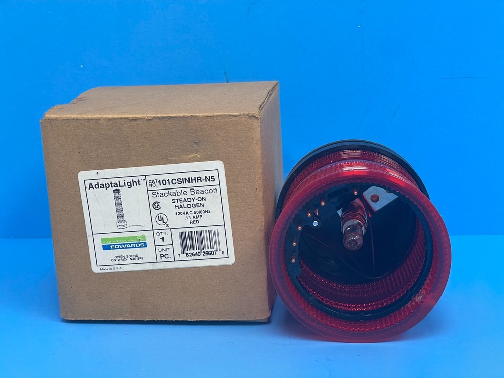 AdaptaLight 101CSINHR-N5 Red Stackable Beacon Steady on Halogen 120VAC