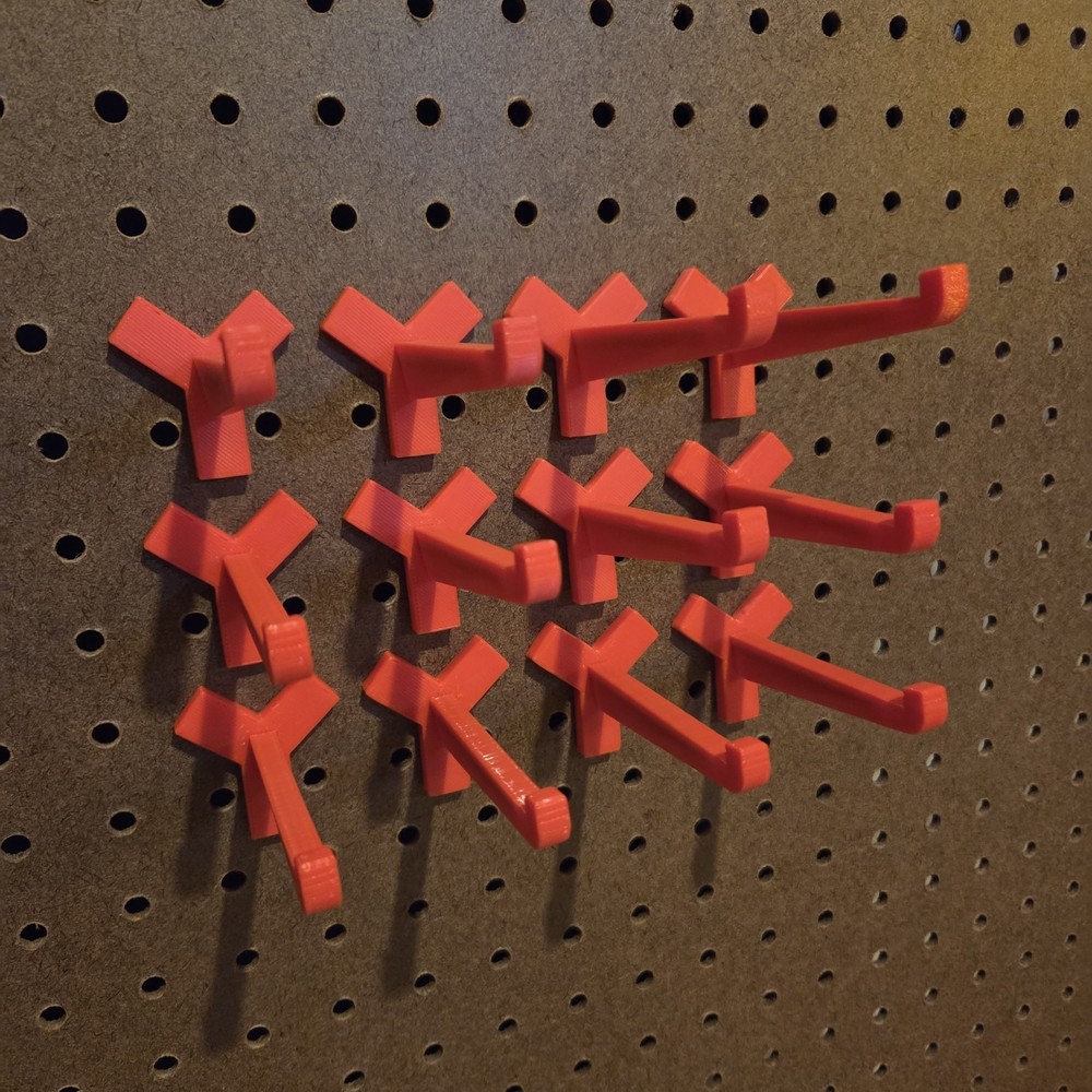 Peg Board Hooks Red Y Hook x12 NUPEG