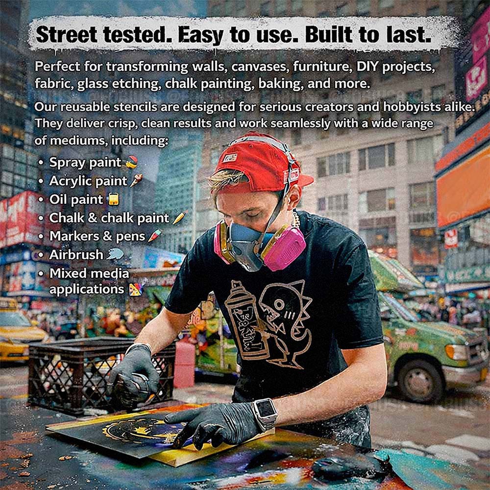 Rhombus Pattern Stencil – Geometric, Modern, Wall, Repeating, DIY, Decor - WS-7