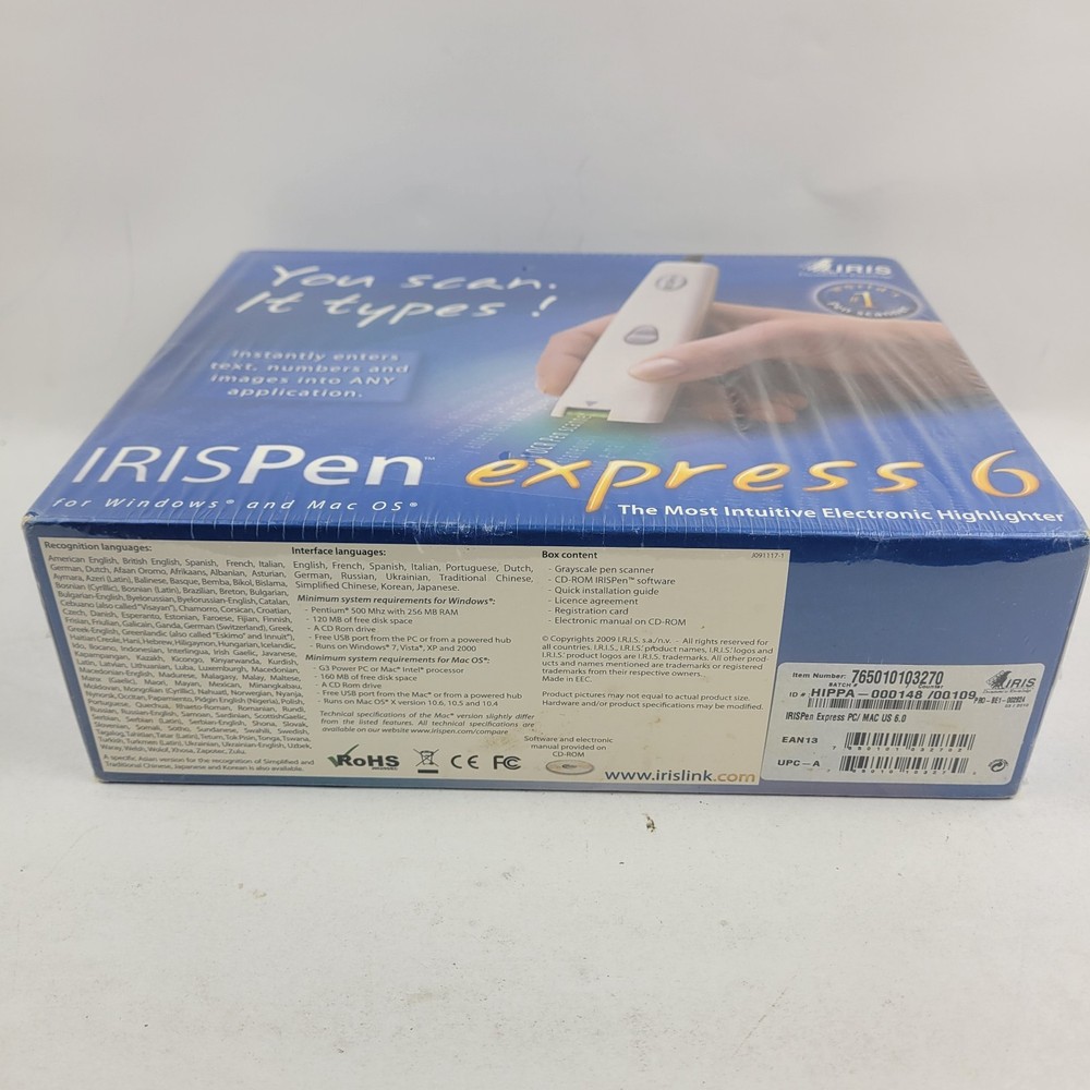 IRISPen Express 6 Electronic Pen Highlighter Scanner For Windows and Mac