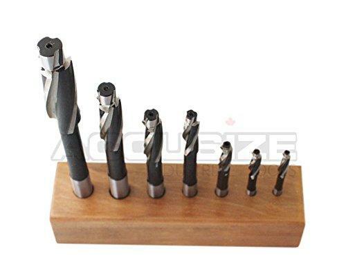 Accusize Industrial Tools H.S.S. Solid Cap Screw Counterbore Set, 3 Flute,