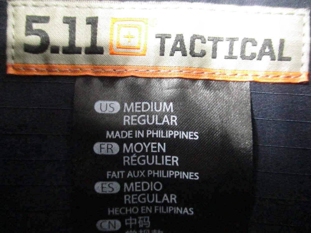 511 Tactical Shirt Medium Navy Blue Button Down Logo