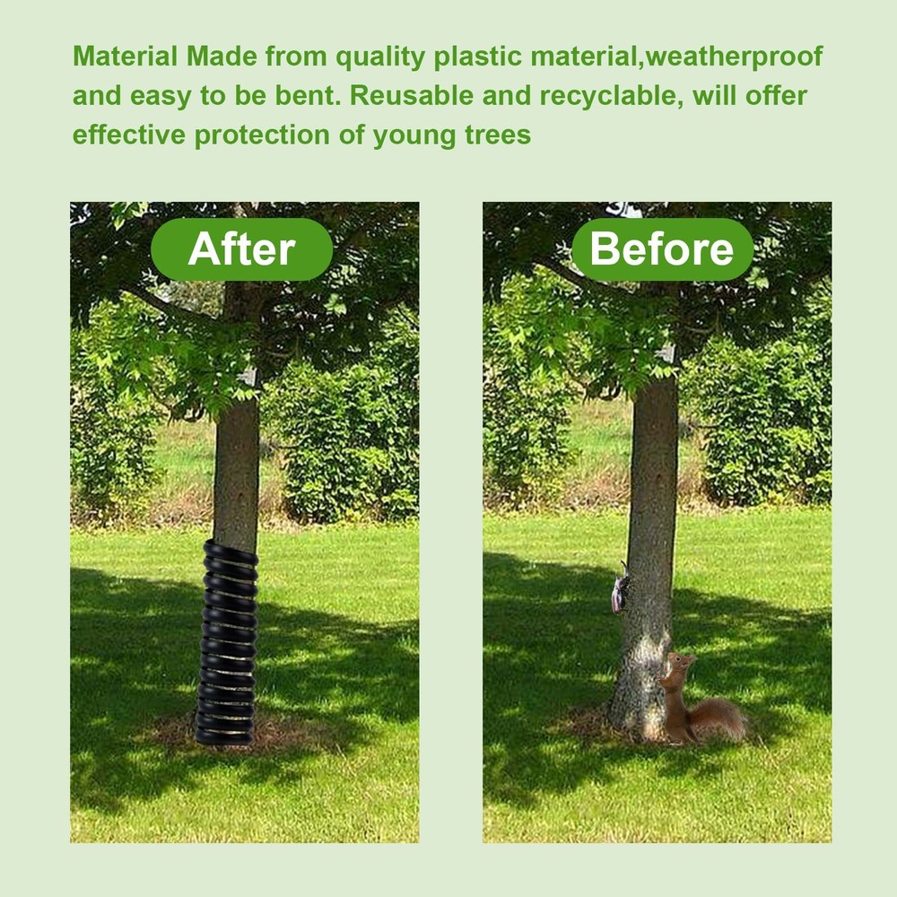 4 PCS Tree Trunk Protector 2 Size Plastic Spiral Tree Guard Tree Wrap Tree Bark