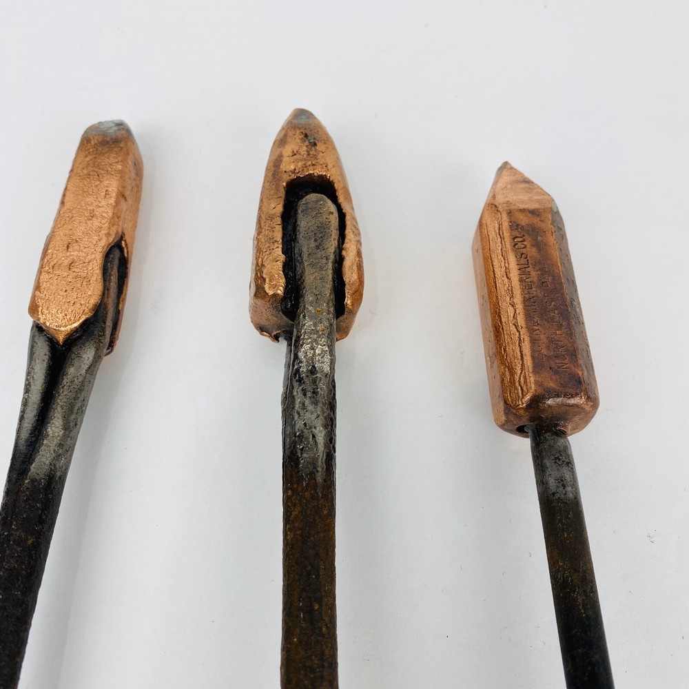 Three Vintage Copper Soldering Tips