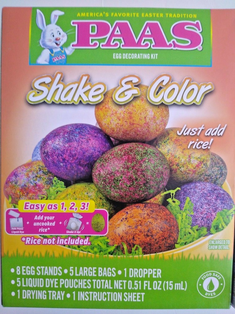 2 Easter Egg Decorating Kits PAAS Easter Tradition Unicorn eggs and Shake Color