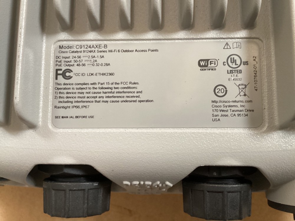 Cisco C9124axe-b Catalyst Wi-fi 6 Outdoor Access Points