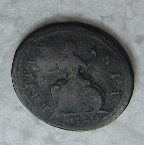 GB George I copper Farthing dated 1720.