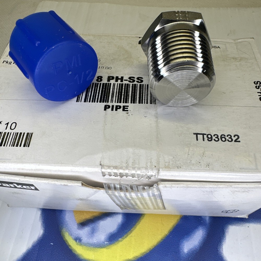 Parker 8 PH-SS 1/2" Mnpt 316 SS Hex Head Plug