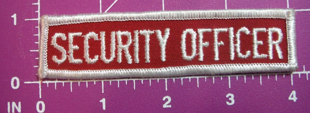 SECURITY OFFICER rocker patch-vintage