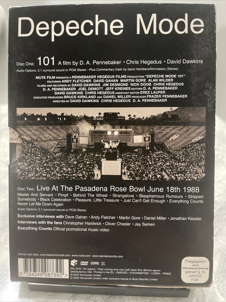 Depeche Mode - 101 - Used 2x Disc DVD - Check Area