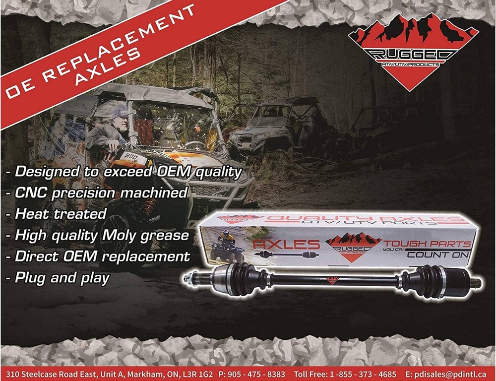 RUGGED Performance Axle for Arctic Cat TRV 550 Front Left,Front Right