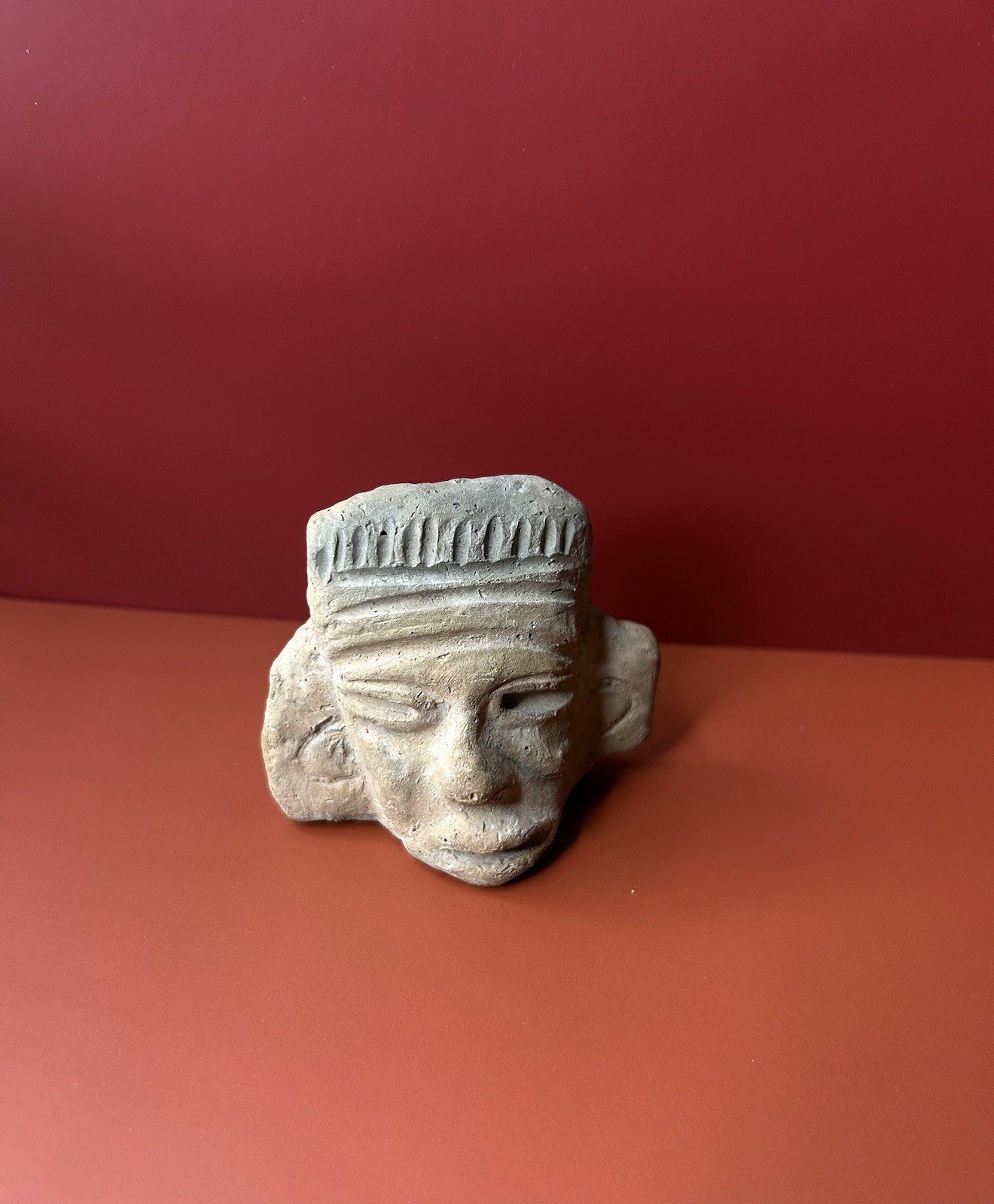 Ancient pre-Columbian Teotihuacan circa 500 A.D. Pottery Head