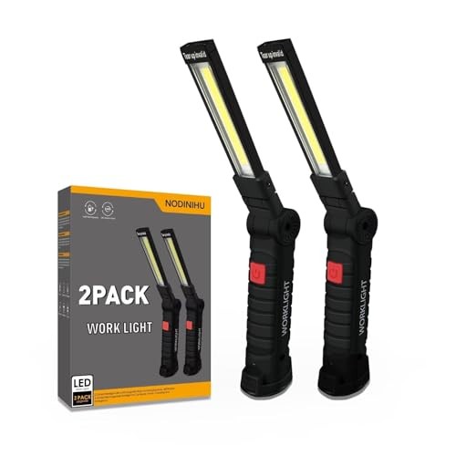 Working Light Portable, Rechargeable Work Lights with Magnetic Base Black*2