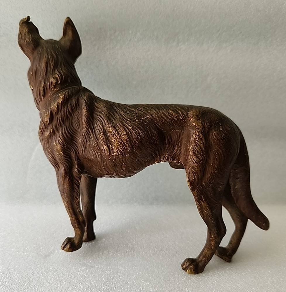 Cold Painted Vienna Bronze German Shepherd Circa 1930's