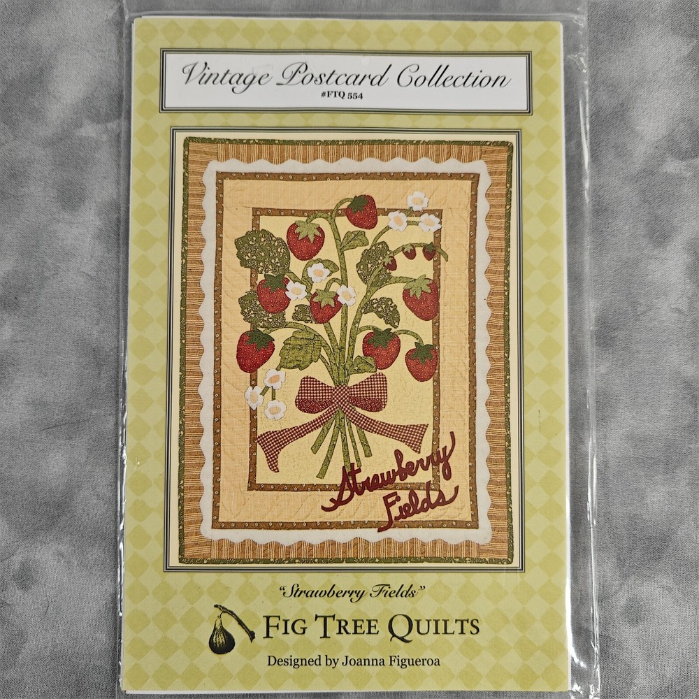 🧵 Fig Tree Quilts Pattern - Strawberry Fields 🍓 Vintage Wall Hanging