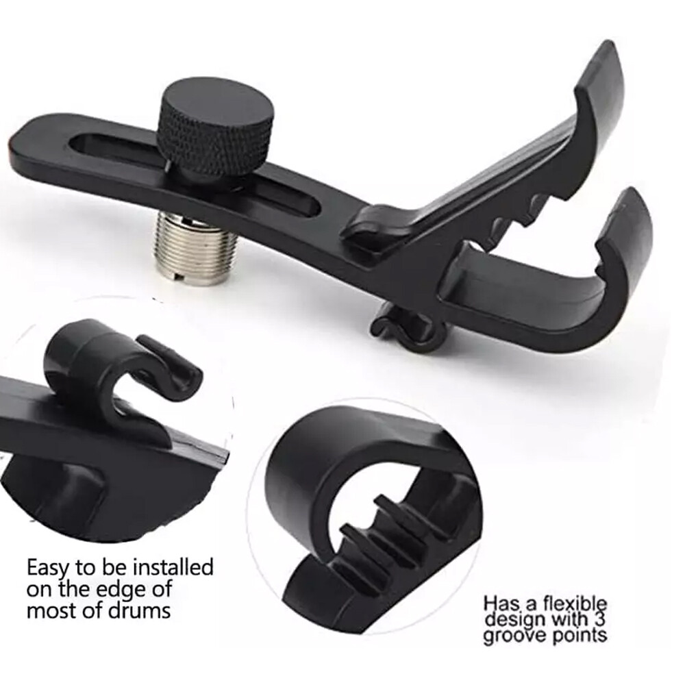 6x Drum Microphone Clip Microphone Drum Mount Drum Rim Mic Clips Drum Micro