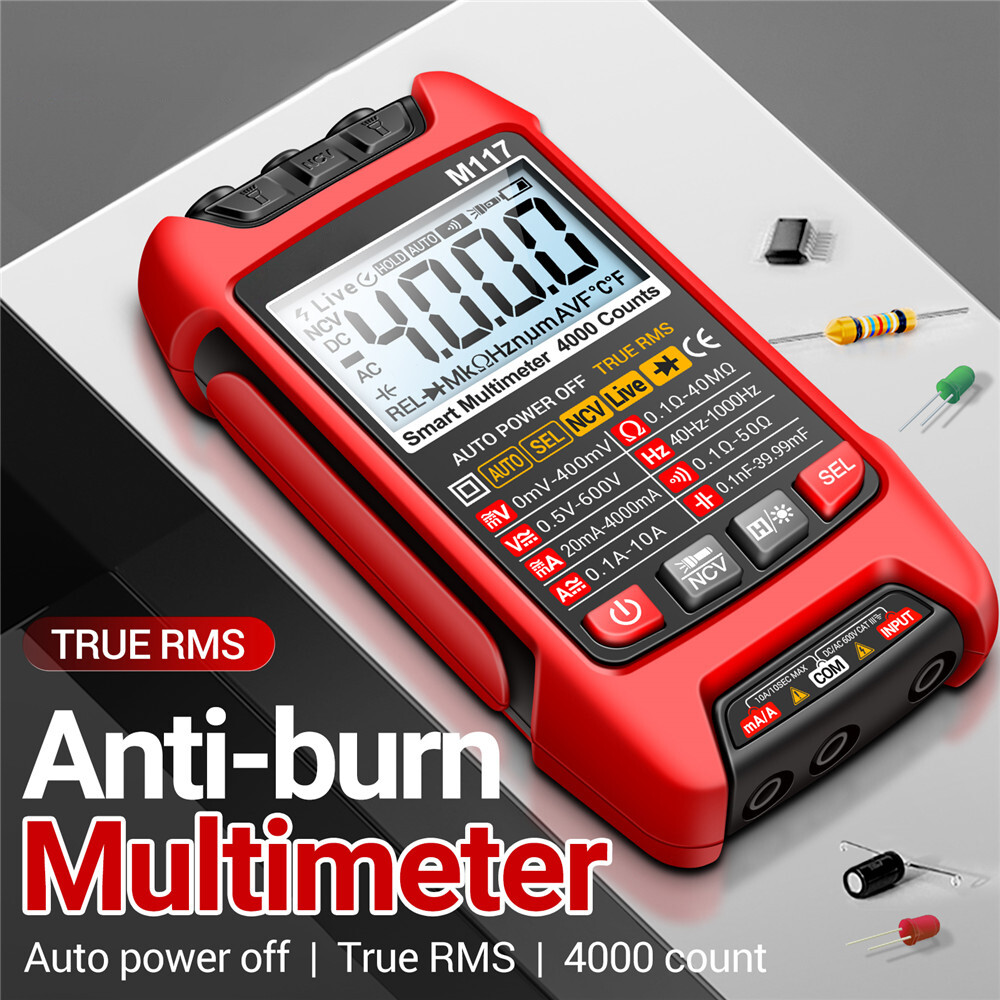 ANENG M117 Digital Multimeter NCV AC/DC Voltmeter Current 4000 Count True RMS