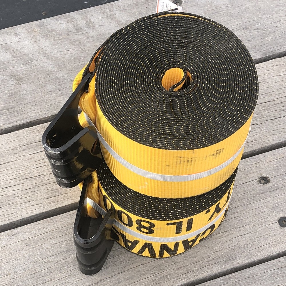 (2 Pack) Kinedyne Winch Strap With Flat Hook 4” X 30Ft