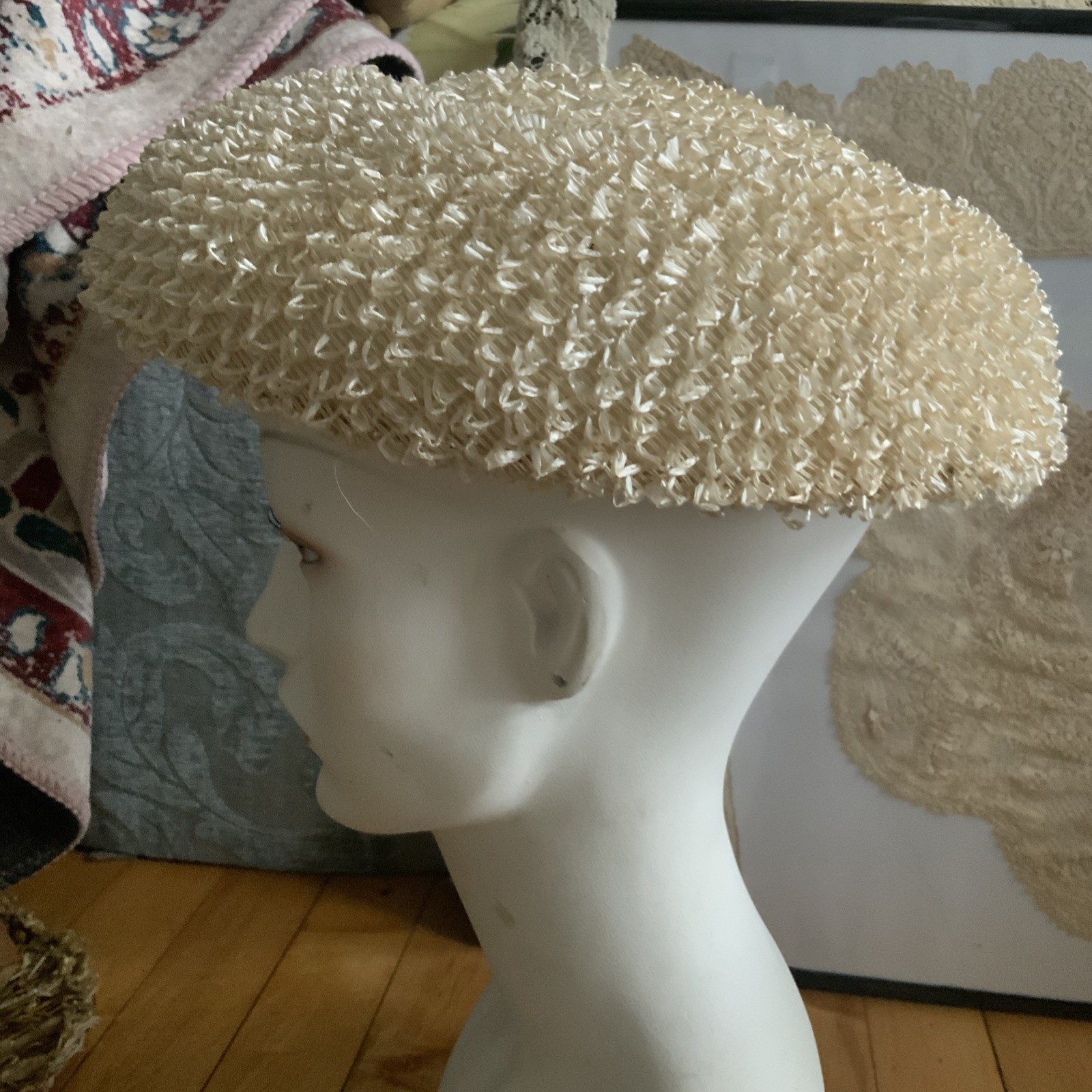 Vintage Wide Saucer Woman’s Hat In Hat! Derby Church