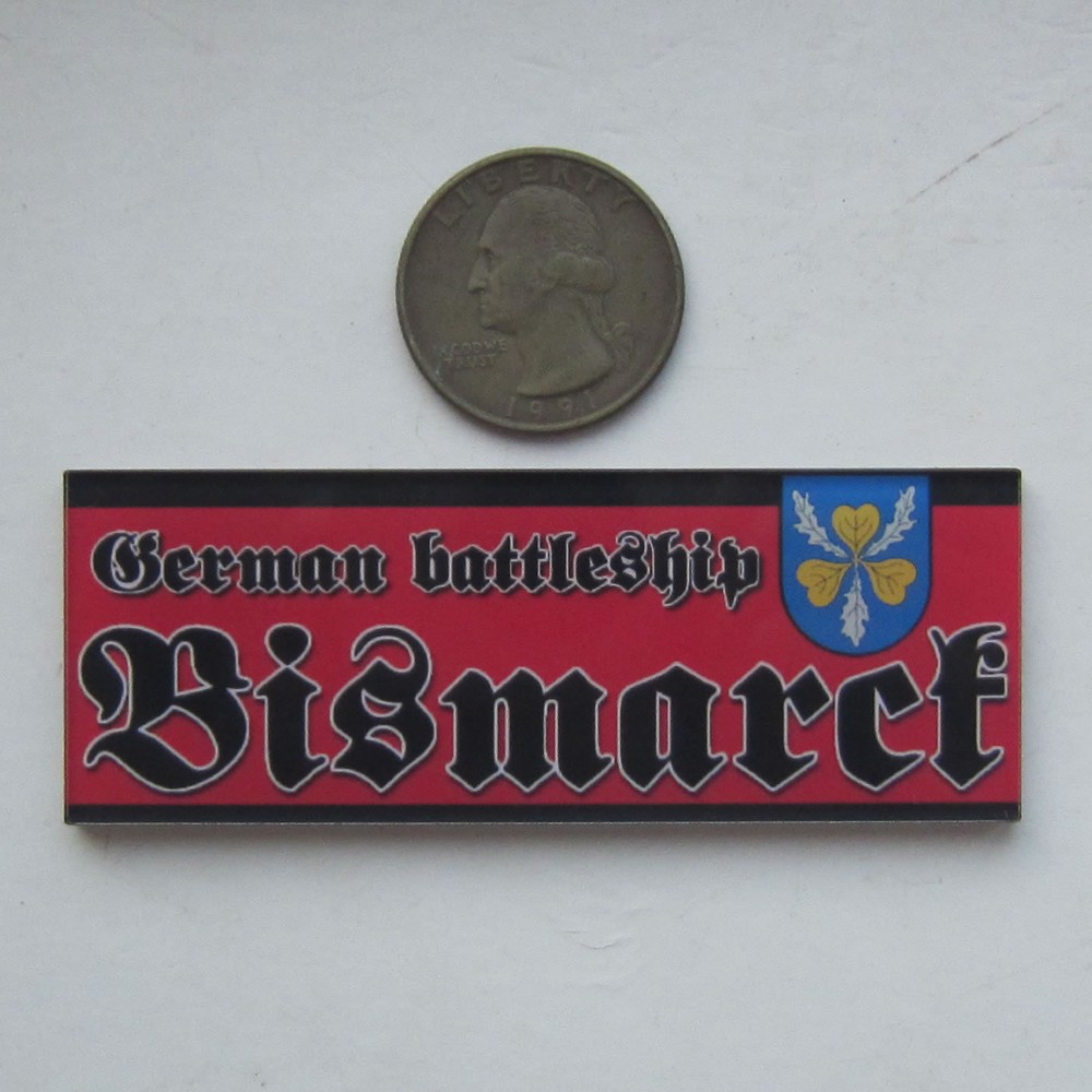 1/700 1/350 Model Plastic Display Plaque Bismarck mn034
