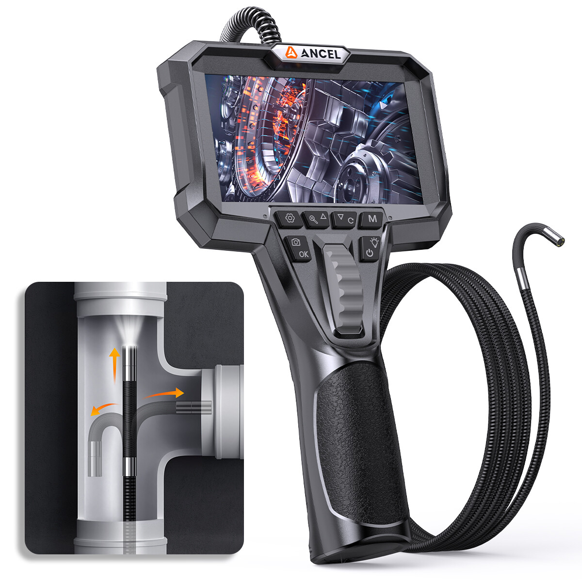 3.9MM Hose Borescope Camera Endoscope Inspection Camera with Light Imaging Kit