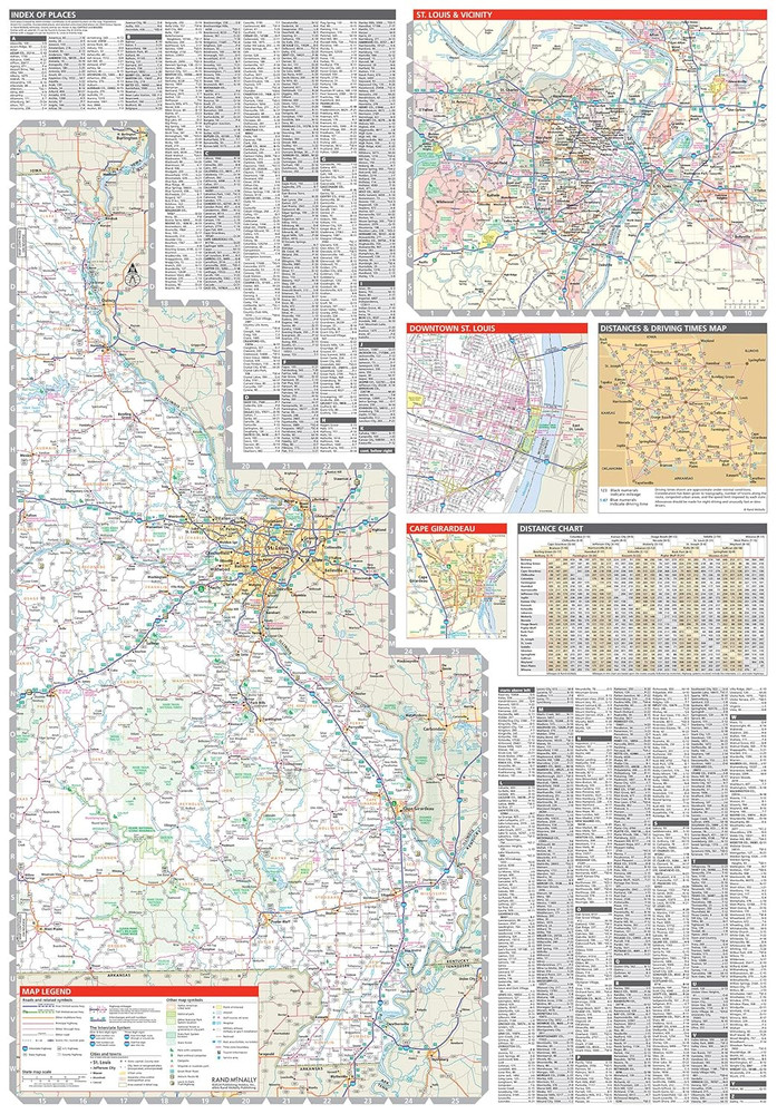 Rand McNally Easy to Read: Missouri State Map