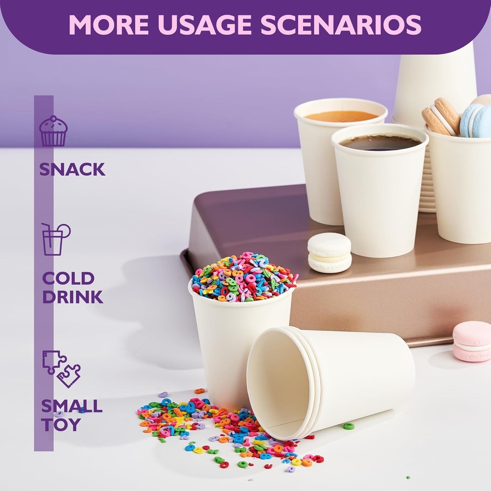 Disposable 8oz Paper Coffee Cups 400 Pack