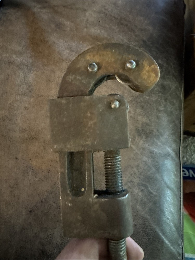 Vintage Cast Iron 3 Blade Pipe Cutter Tool—13”