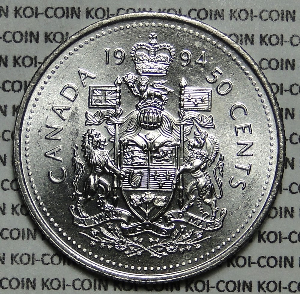 UNC Canada 1994 50 cent 50c half dollar coin from mint roll