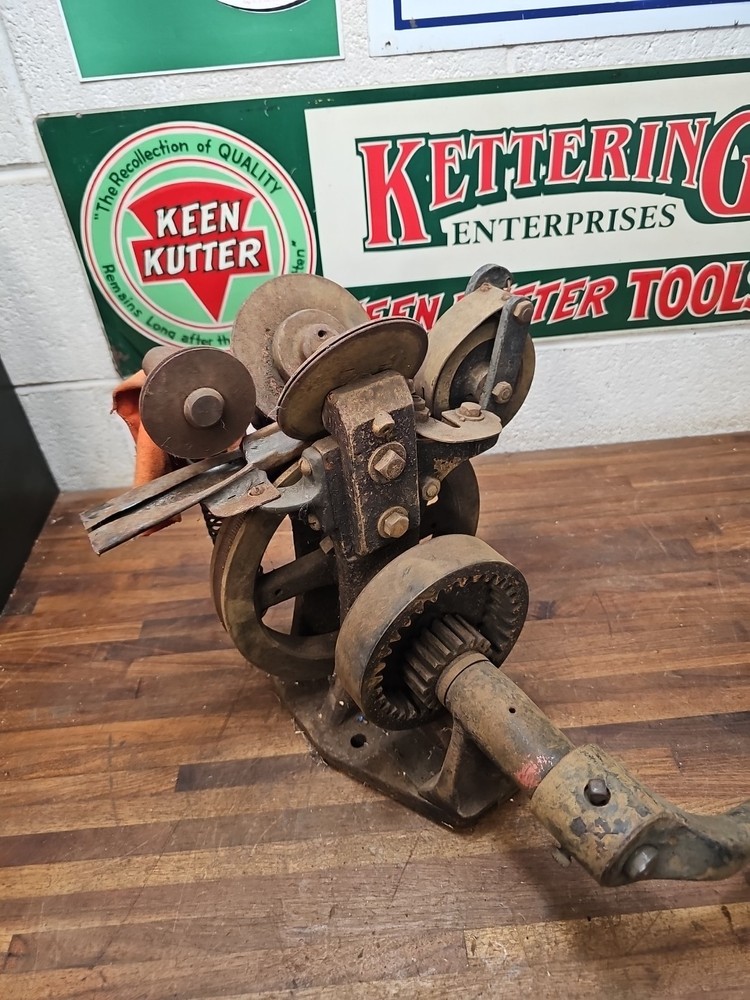 C6- Large antique Saw Setting Machine? Hand Crank