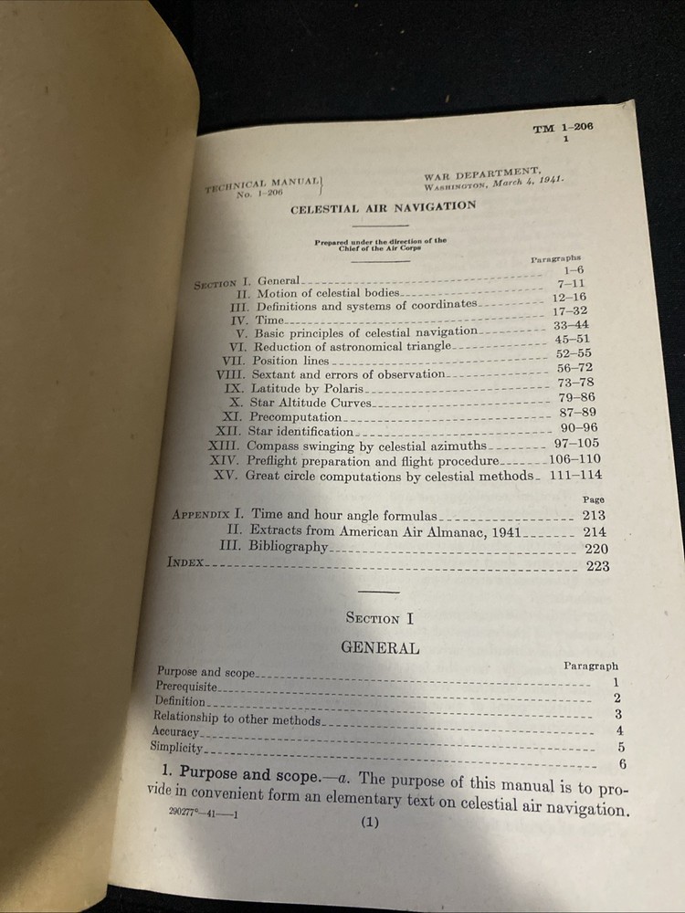 1941 Celestial Air Navigation Technical Manual