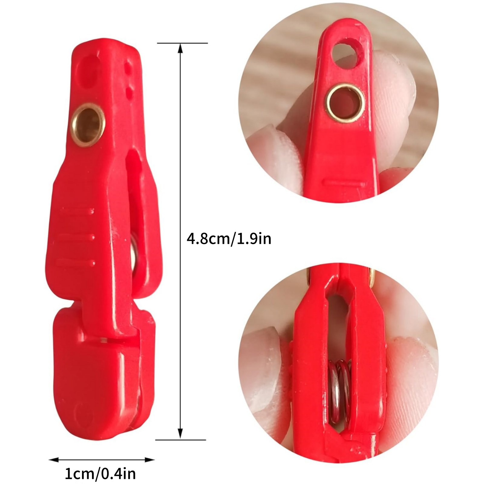 10pcs Red Quick-Release Clips For Fishing Line In Seawater And Freshwater