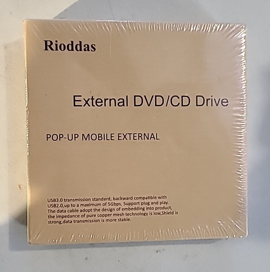 Rioddas Pop-up Mobile external dvd/cd drive