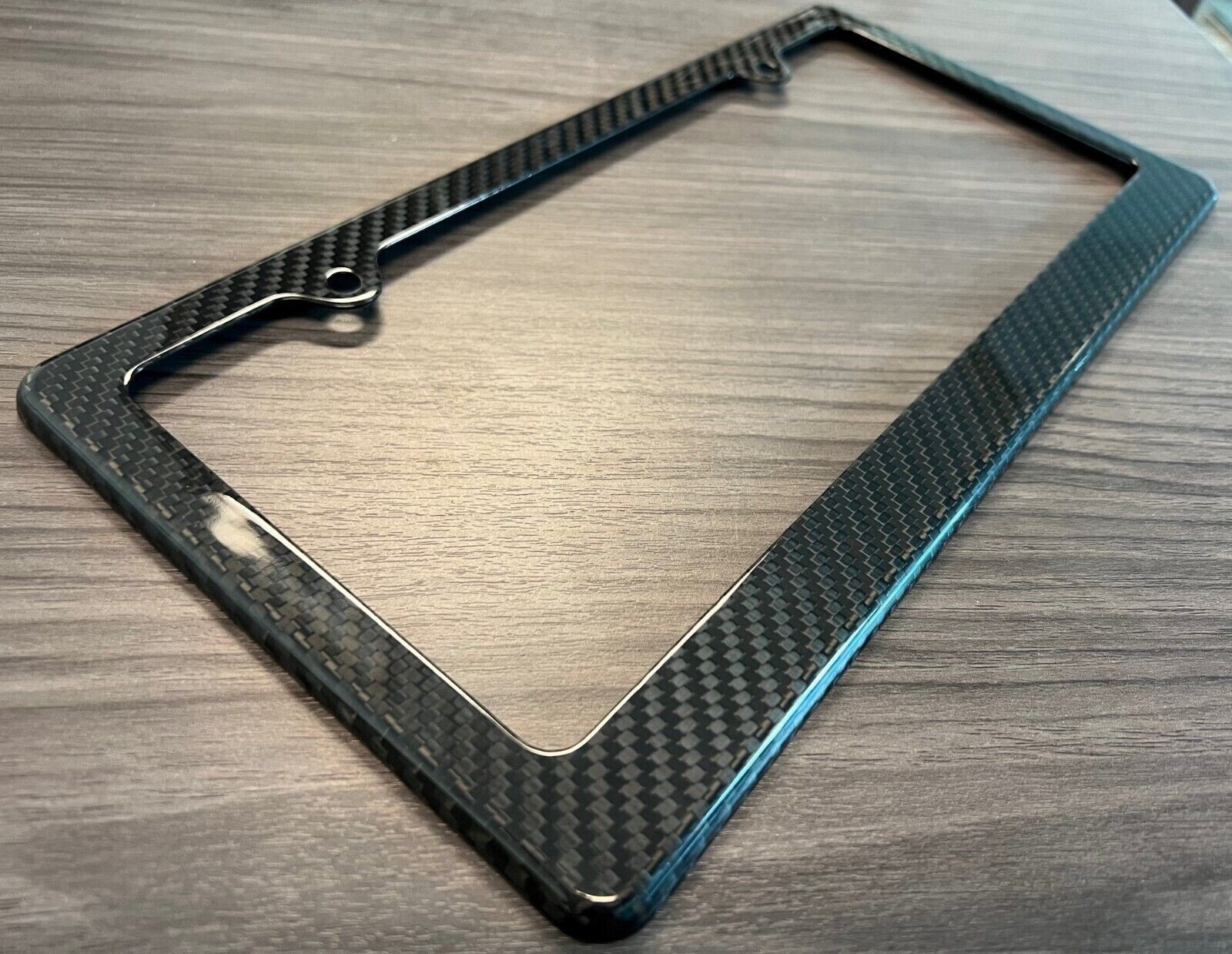 Real/Genuine 100% 3K Woven Carbon Fiber License Plate Frame