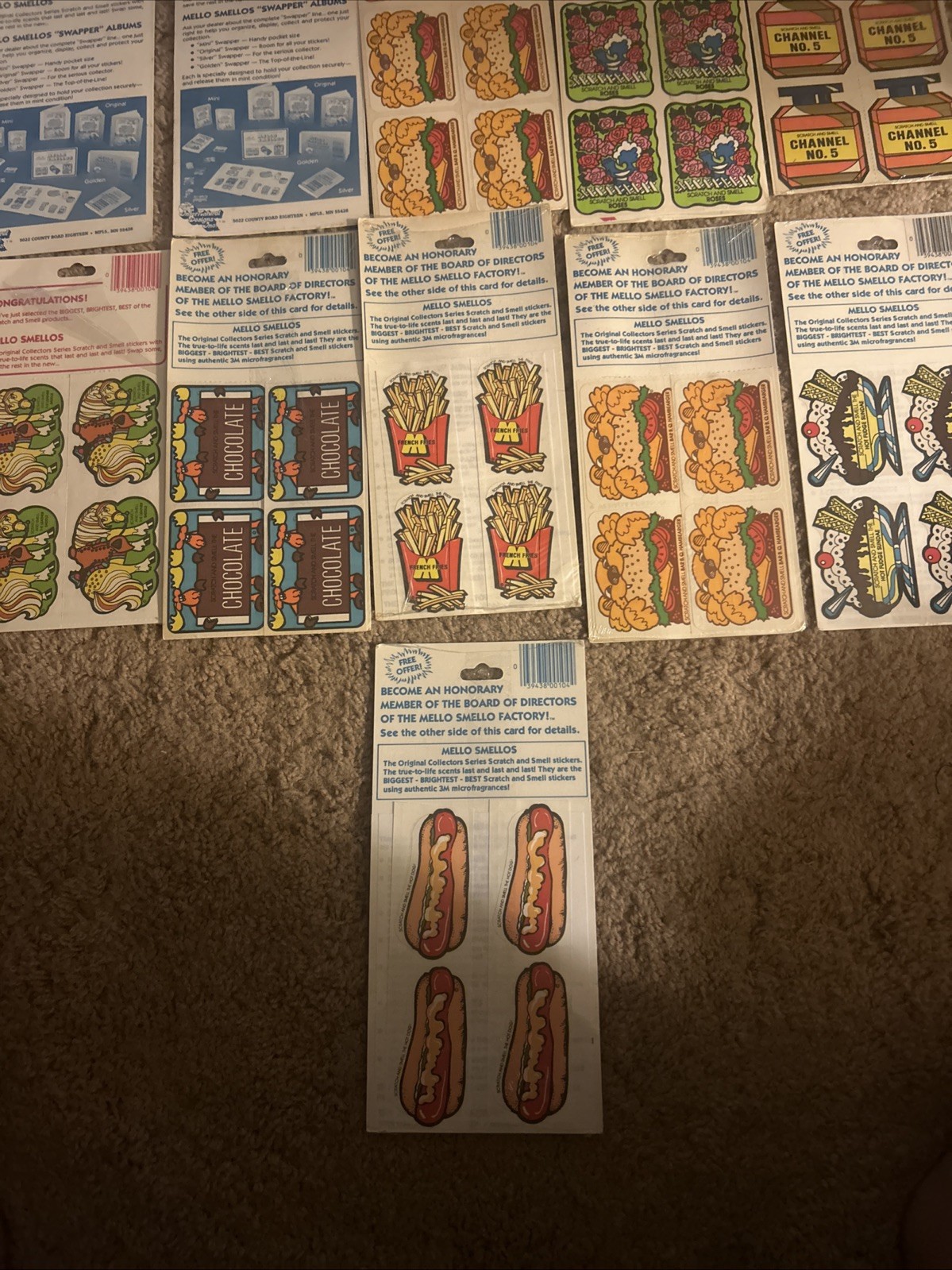 Mello Smellos Scratch & Smell Stickers Lot of (22) Packs Stickers New (34 Scent)