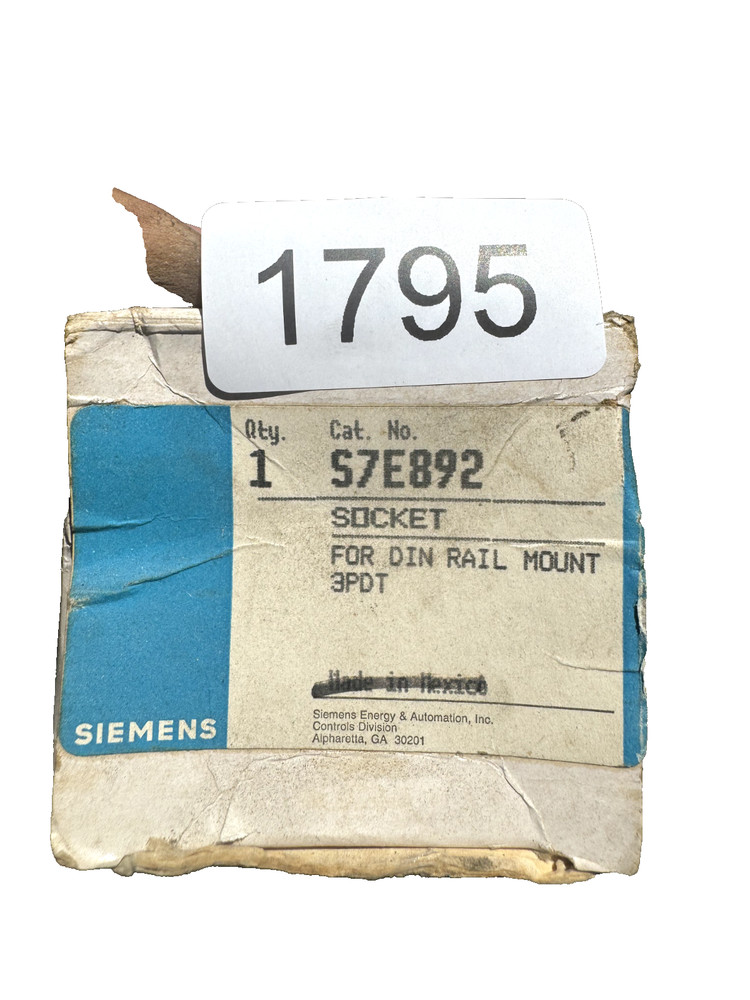 Siemens S7E892 Socket for Din Rail Mount 3 PDT