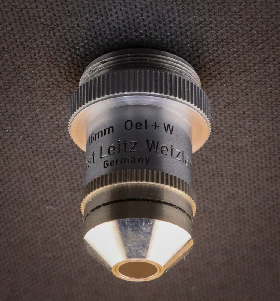 Leitz Microscope 16mm Water Plus Oil Immersion Microscope Objective