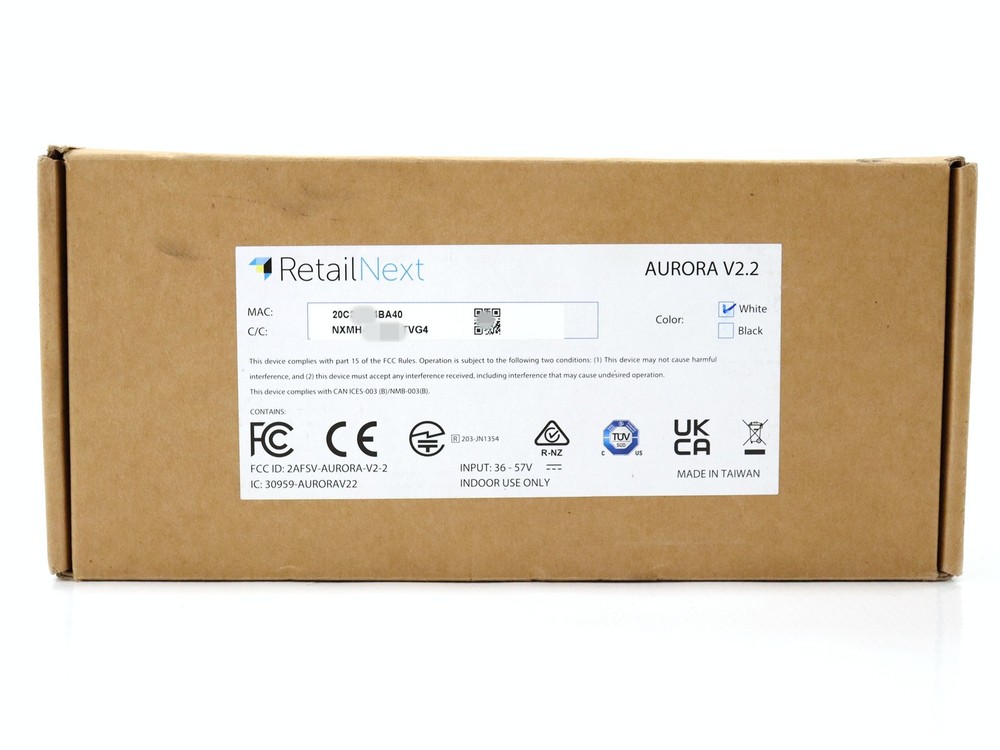 RetailNext Aurora V2.2 1080p In-Store Analytics Camera Sensor