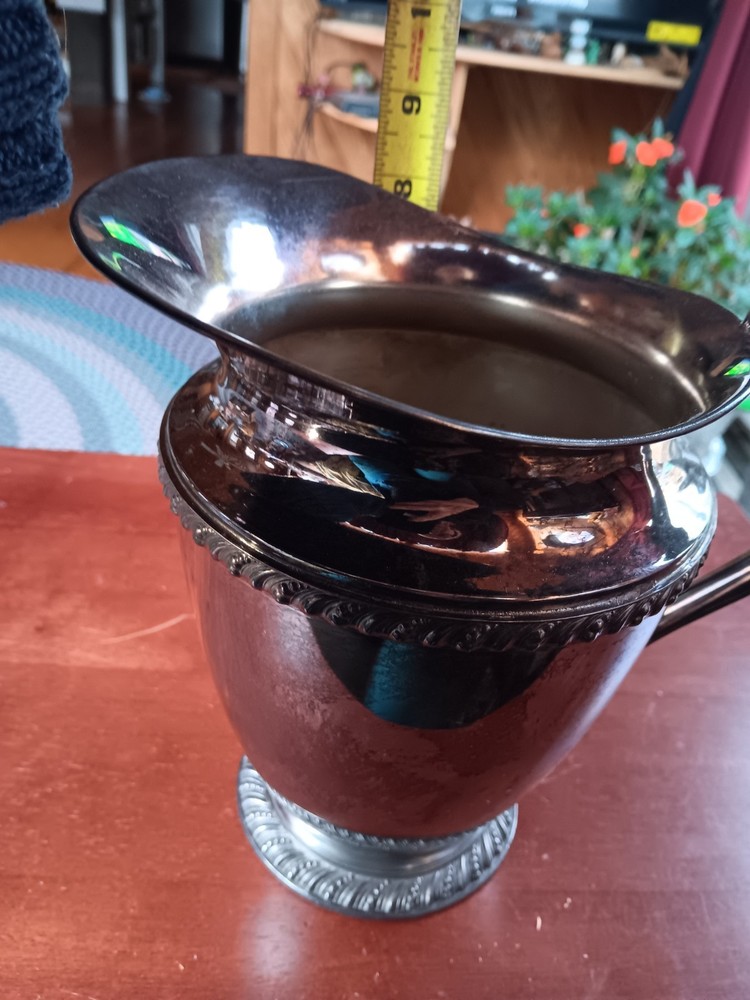 vtg silverplate water pitcher. 1123