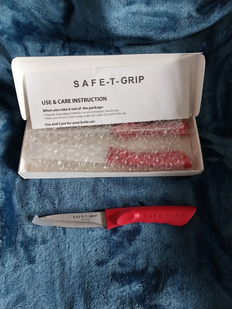 Safe - T - Grip 3 Piece Kitchen Paring Knives