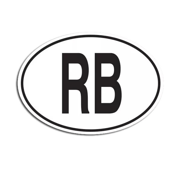 RB Botswana Country Code Oval Sticker Decal