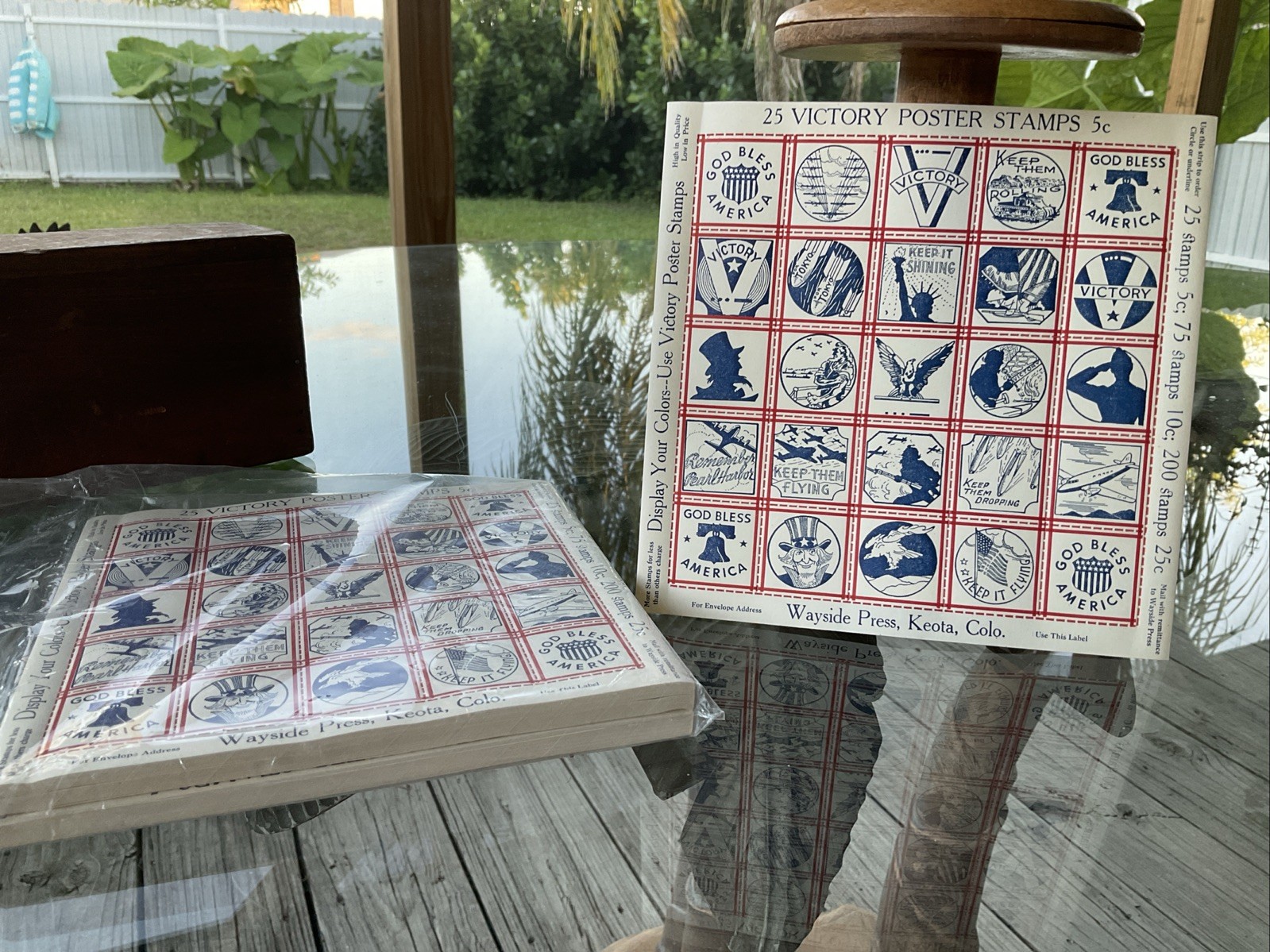 25 WORLD WAR II VICTORY POSTER STAMPS/STICKERS WWII